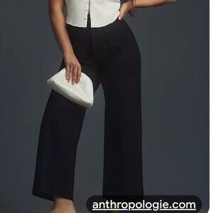 Anthropologie Black Wide Leg Pants